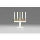 Konstsmide kerstkandelaar 5-delig hout wit/blank 2558-201