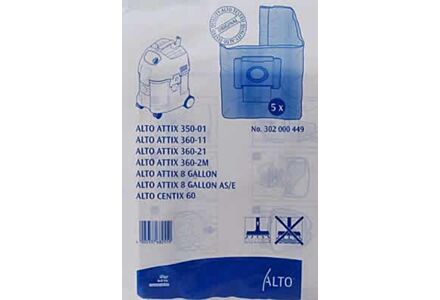 nilfisk stofzakken attix 350 centix 60 302000449 alleszuiger stofzuiger papier 5 stuks alto wap