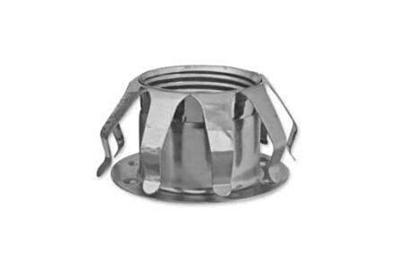 Fittingring glashouder met veer E14 Metaal Chroom