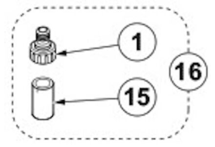 Nilfisk schrobzuigmachine snelaansluiting vulslang SC401 9100002572