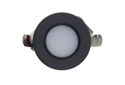 LED mini inbouwspot 1,5W 2700K 37mm 60gr rond vast zwart
