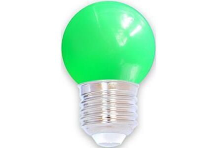LED kogellamp E27 groen 1W