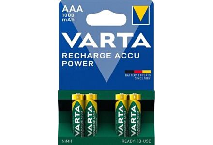 Varta NiMH oplaadbare batterij AAA 1000mA blister(4)