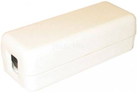 kabeldoos wit kroonsteen 3 polig 230v 052550 luxe 80x32x26mm