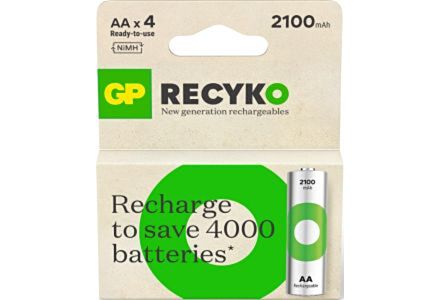 GP NiMH oplaadbare batterij AA 2100mA blister(4)
