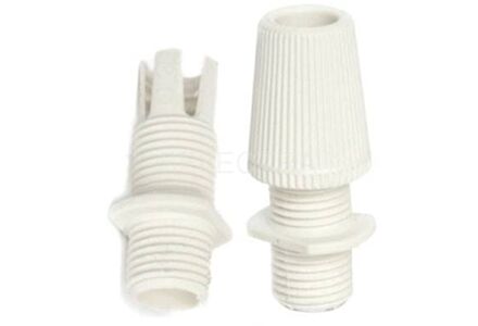 trekontlasting wit m10 lamphouder fitting 7mm buitendraad 601240 klemnippel