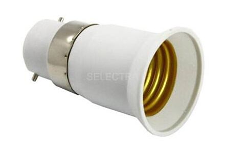 verloopfitting b22 e27 adapter lamphouder sfeerhaard haarvuurlamp